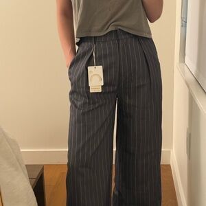 Palazzo Grey Pinstripe Pants